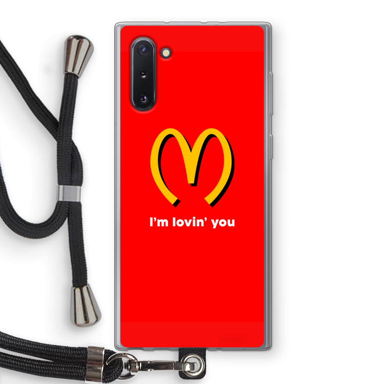 I'm lovin' you: Samsung Galaxy Note 10 Transparant Hoesje met koord
