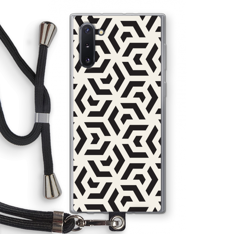 Crazy pattern: Samsung Galaxy Note 10 Transparant Hoesje met koord
