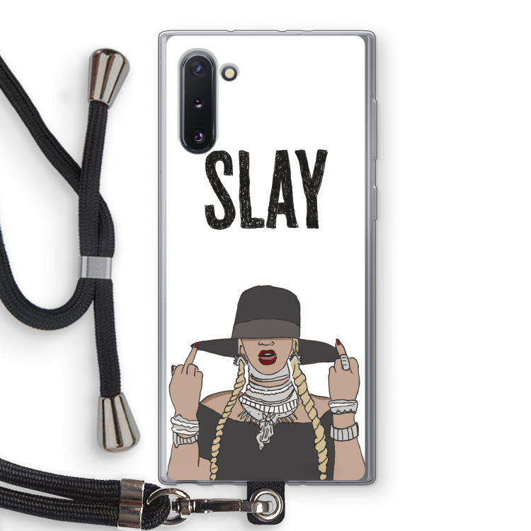 Slay All Day: Samsung Galaxy Note 10 Transparant Hoesje met koord