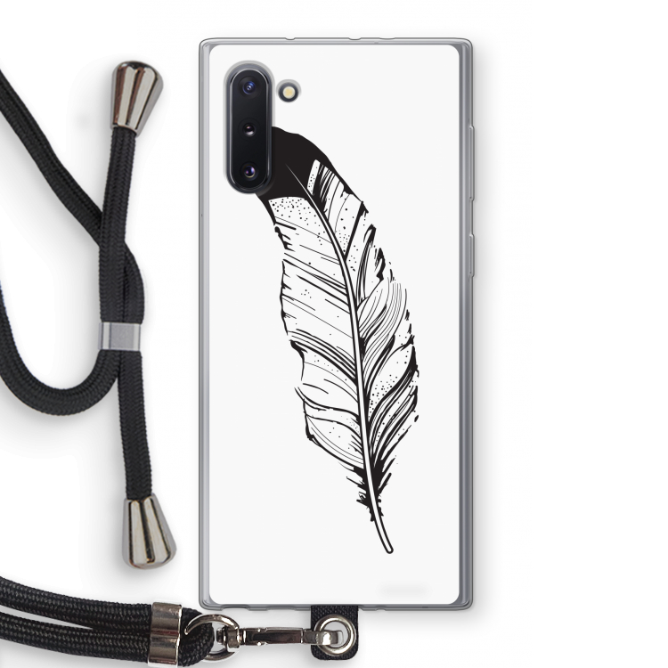 Pluim: Samsung Galaxy Note 10 Transparant Hoesje met koord