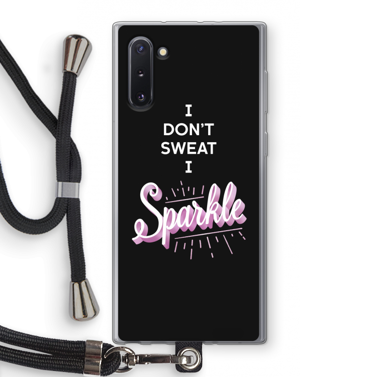 Sparkle quote: Samsung Galaxy Note 10 Transparant Hoesje met koord