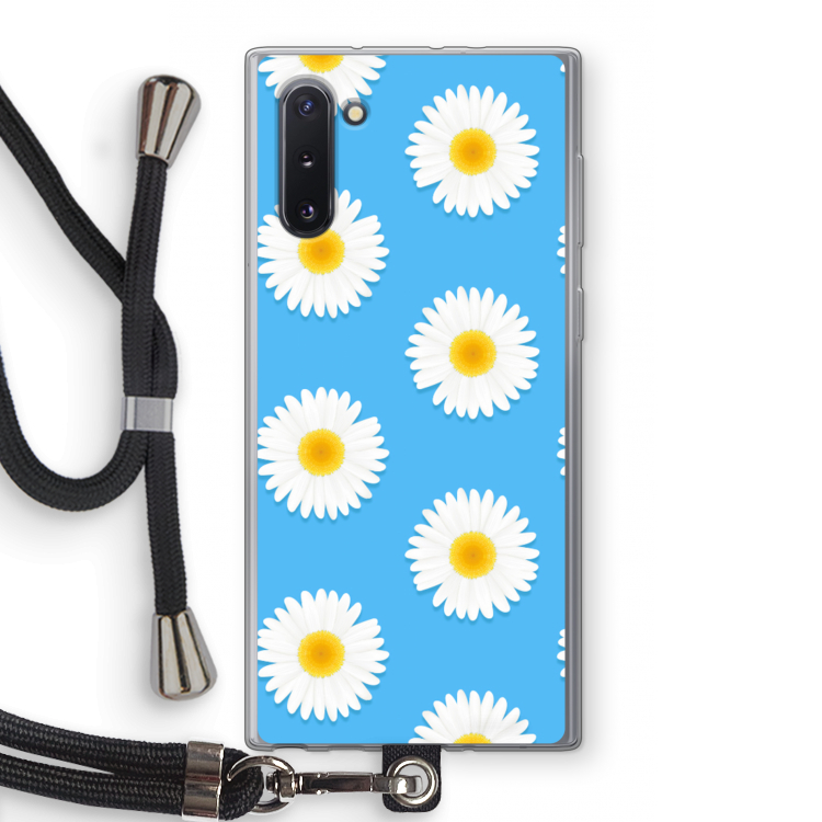 Margrietjes: Samsung Galaxy Note 10 Transparant Hoesje met koord