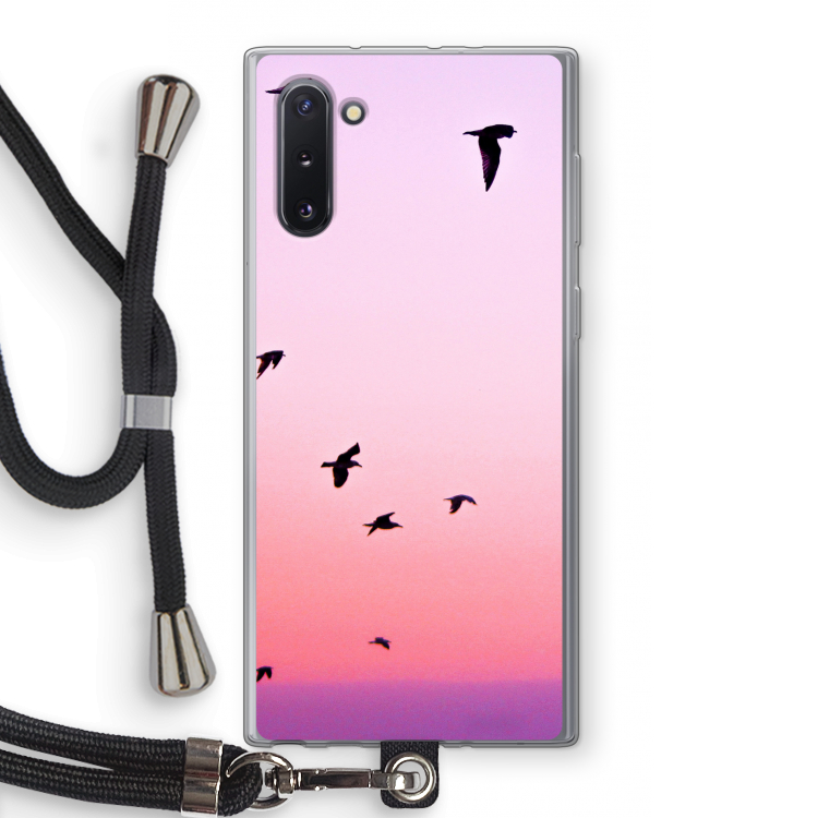 Fly away: Samsung Galaxy Note 10 Transparant Hoesje met koord
