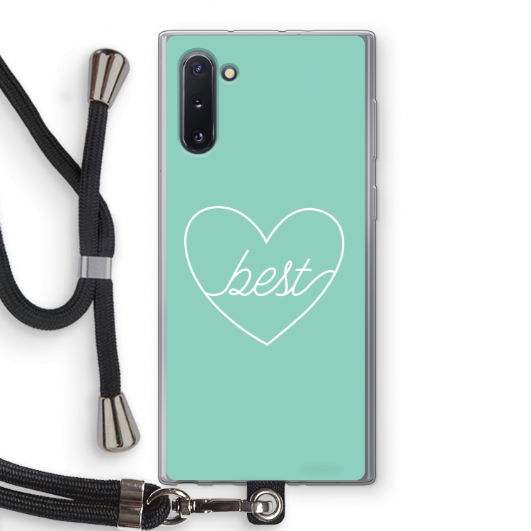 Best heart pastel: Samsung Galaxy Note 10 Transparant Hoesje met koord