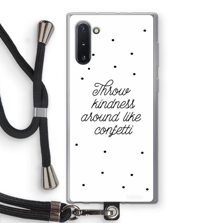 Confetti: Samsung Galaxy Note 10 Transparant Hoesje met koord