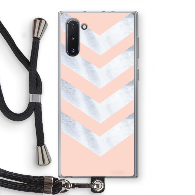 Marmeren pijlen: Samsung Galaxy Note 10 Transparant Hoesje met koord