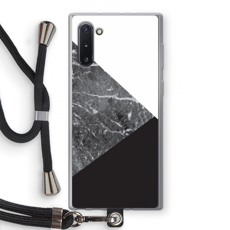Combinatie marmer: Samsung Galaxy Note 10 Transparant Hoesje met koord
