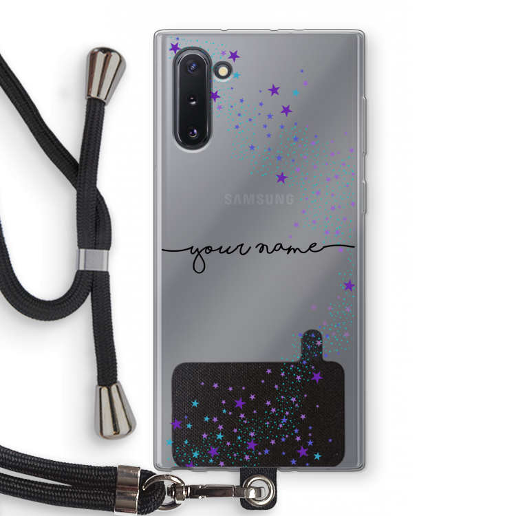Sterren: Samsung Galaxy Note 10 Transparant Hoesje met koord