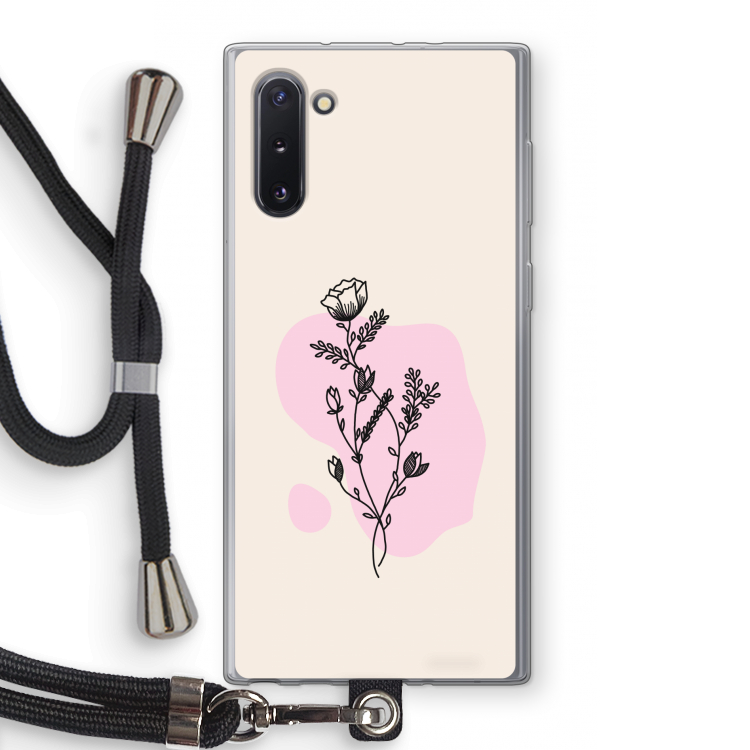 Roses are red: Samsung Galaxy Note 10 Transparant Hoesje met koord