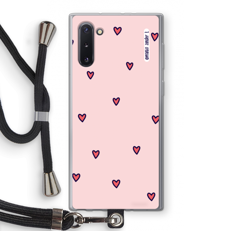 Hartjes: Samsung Galaxy Note 10 Transparant Hoesje met koord