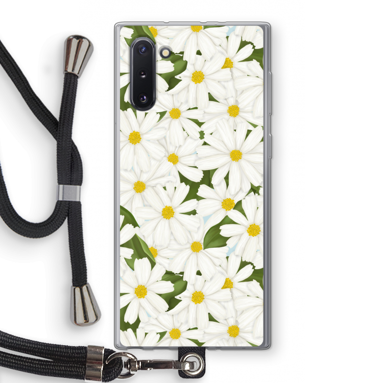 Summer Daisies: Samsung Galaxy Note 10 Transparant Hoesje met koord