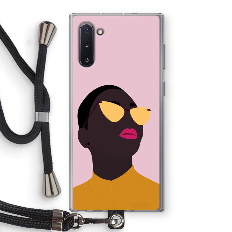 Yellow glasses: Samsung Galaxy Note 10 Transparant Hoesje met koord