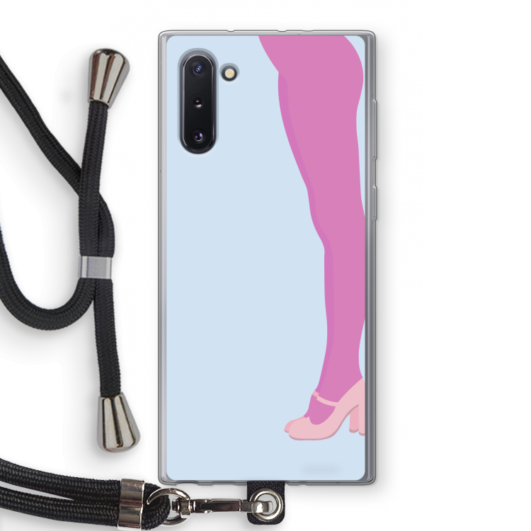 Pink panty: Samsung Galaxy Note 10 Transparant Hoesje met koord