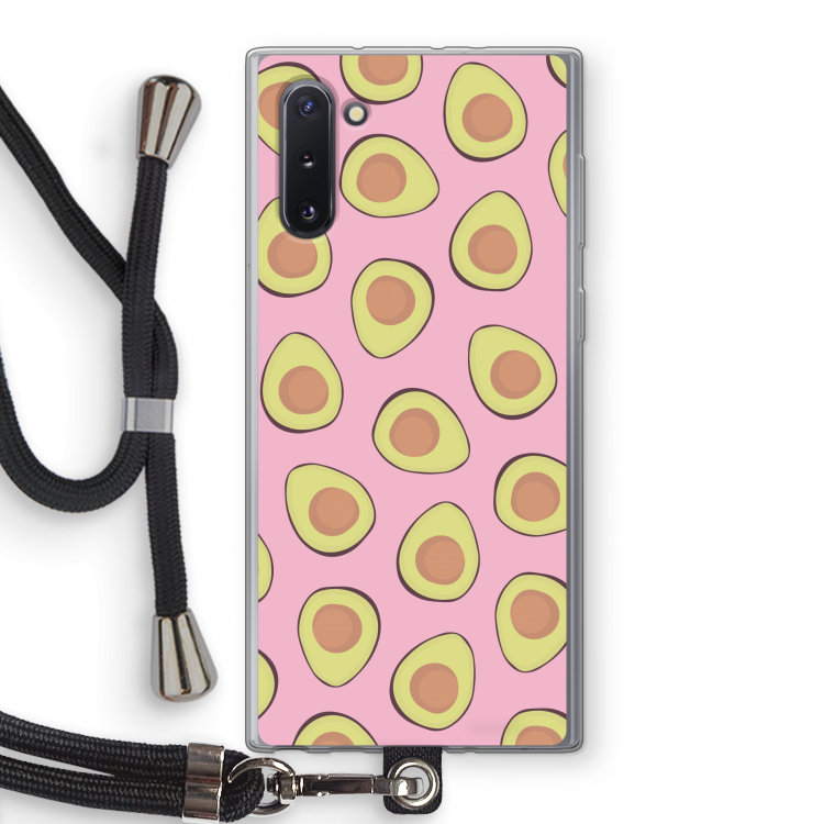 Dancing avocados: Samsung Galaxy Note 10 Transparant Hoesje met koord