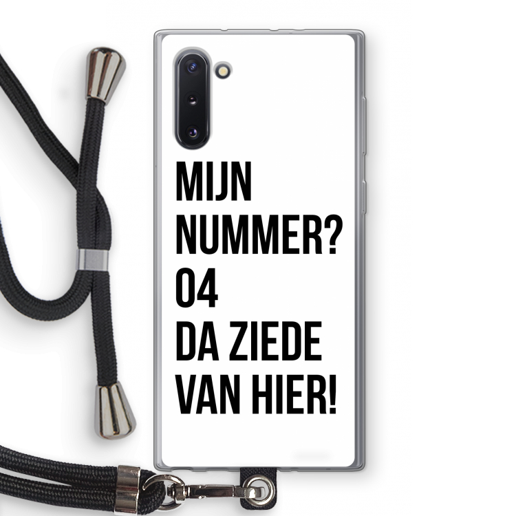 Da ziede van hier: Samsung Galaxy Note 10 Transparant Hoesje met koord