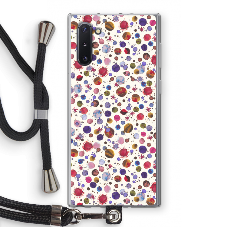 Planets Space: Samsung Galaxy Note 10 Transparant Hoesje met koord