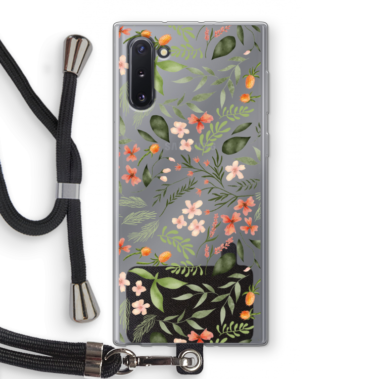 Sweet little flowers: Samsung Galaxy Note 10 Transparant Hoesje met koord