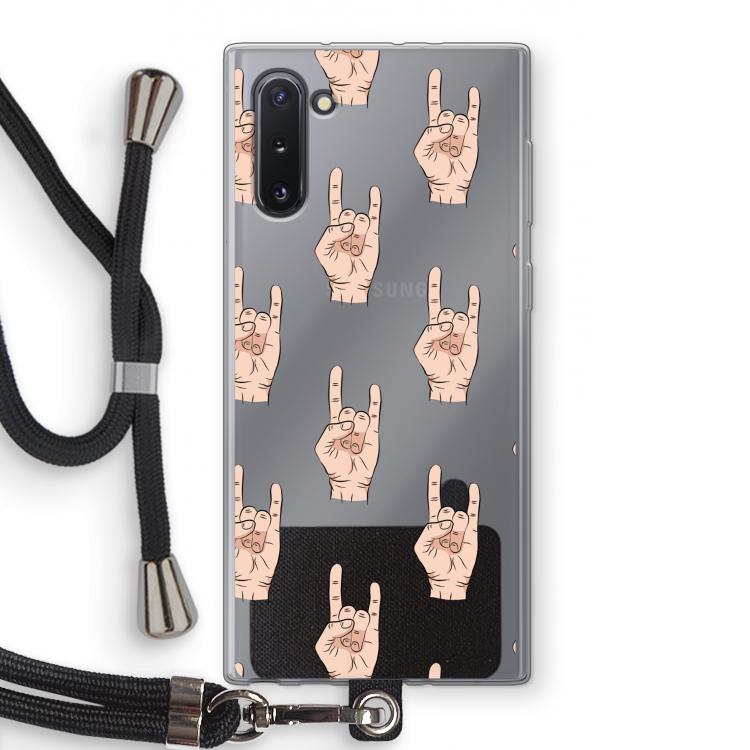 Rock: Samsung Galaxy Note 10 Transparant Hoesje met koord