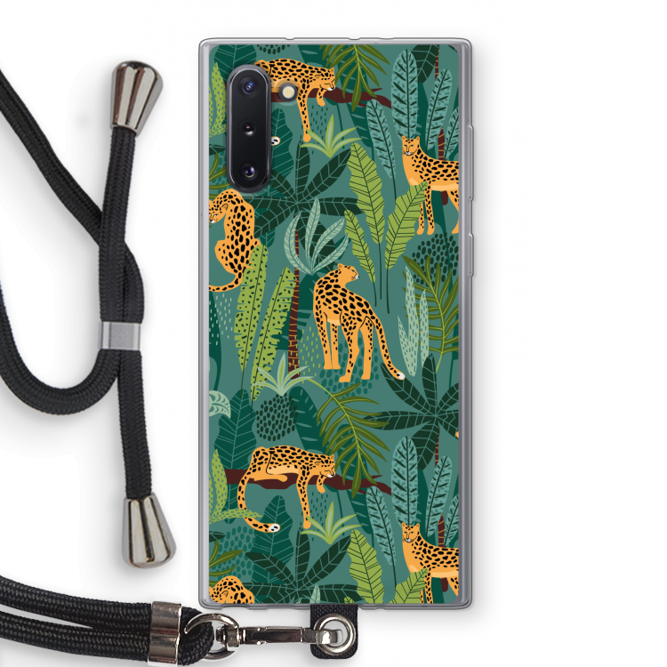 Luipaard 2: Samsung Galaxy Note 10 Transparant Hoesje met koord