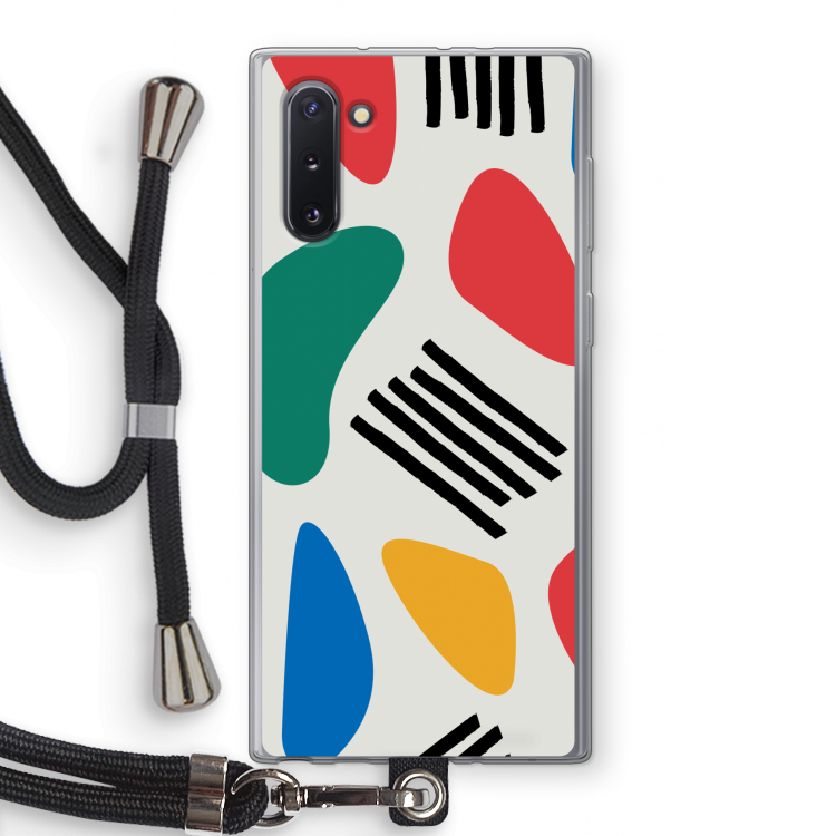 Illustratieve pop 1: Samsung Galaxy Note 10 Transparant Hoesje met koord