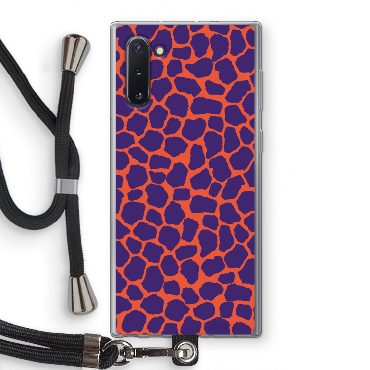 Purple Giraffe: Samsung Galaxy Note 10 Transparant Hoesje met koord