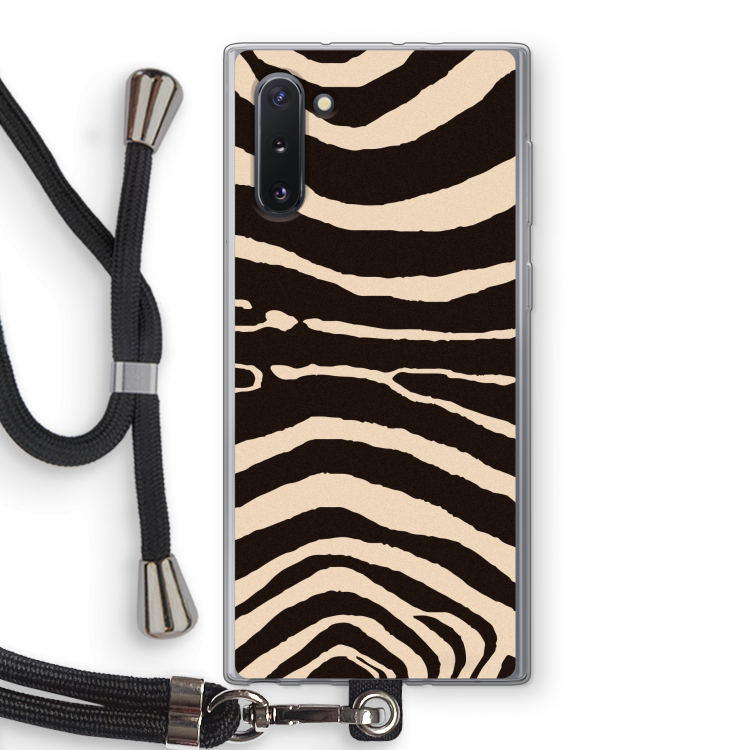 Arizona Zebra: Samsung Galaxy Note 10 Transparant Hoesje met koord