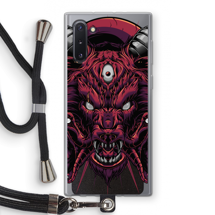 Hell Hound and Serpents: Samsung Galaxy Note 10 Transparant Hoesje met koord