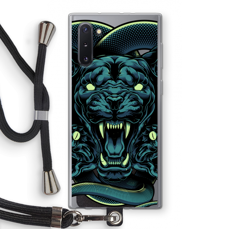 Cougar and Vipers: Samsung Galaxy Note 10 Transparant Hoesje met koord
