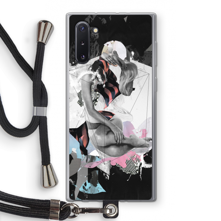 Camouflage de sommeil: Samsung Galaxy Note 10 Transparant Hoesje met koord
