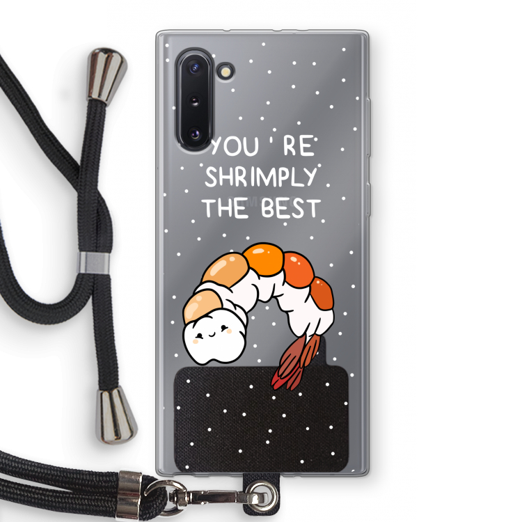You're Shrimply The Best: Samsung Galaxy Note 10 Transparant Hoesje met koord