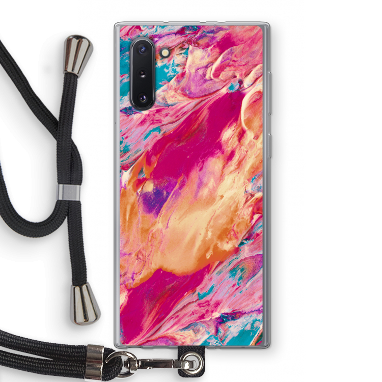 Pastel Echoes: Samsung Galaxy Note 10 Transparant Hoesje met koord