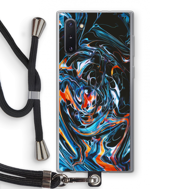 Black Unicorn: Samsung Galaxy Note 10 Transparant Hoesje met koord