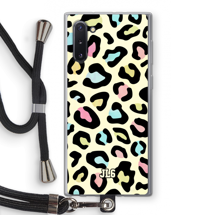 Leopard pattern: Samsung Galaxy Note 10 Transparant Hoesje met koord