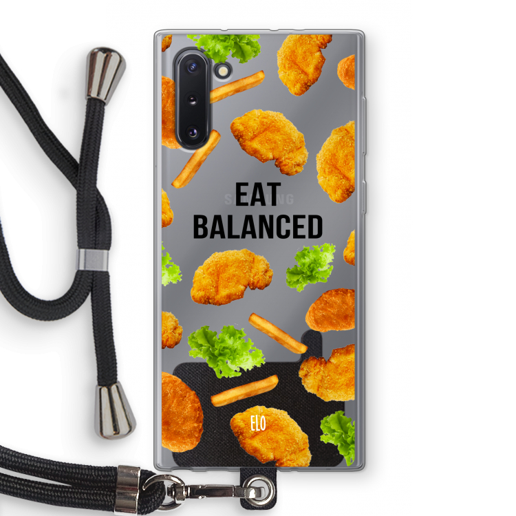 Eat Balanced: Samsung Galaxy Note 10 Transparant Hoesje met koord
