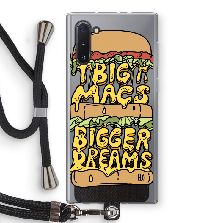 Big Macs Bigger Dreams: Samsung Galaxy Note 10 Transparant Hoesje met koord