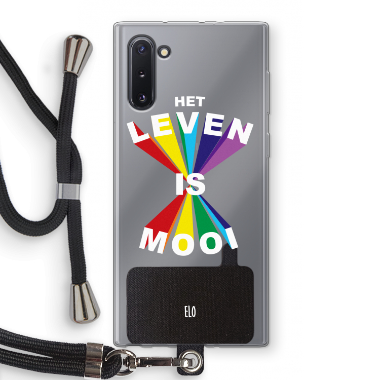 Het Leven Is Mooi: Samsung Galaxy Note 10 Transparant Hoesje met koord