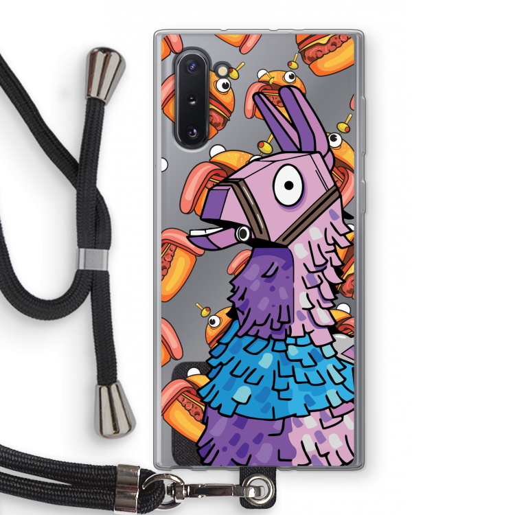 Loot Burger: Samsung Galaxy Note 10 Transparant Hoesje met koord