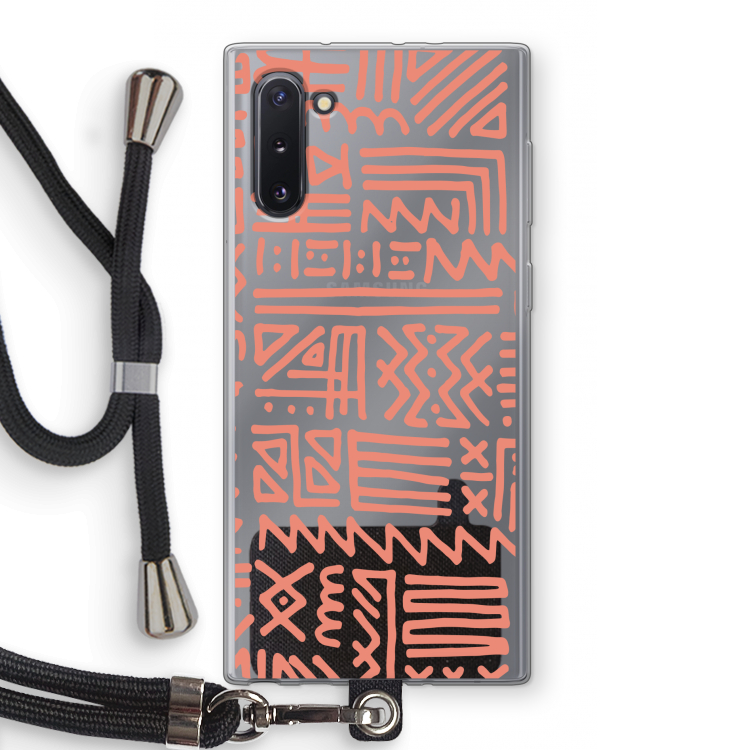 Marrakech Pink: Samsung Galaxy Note 10 Transparant Hoesje met koord