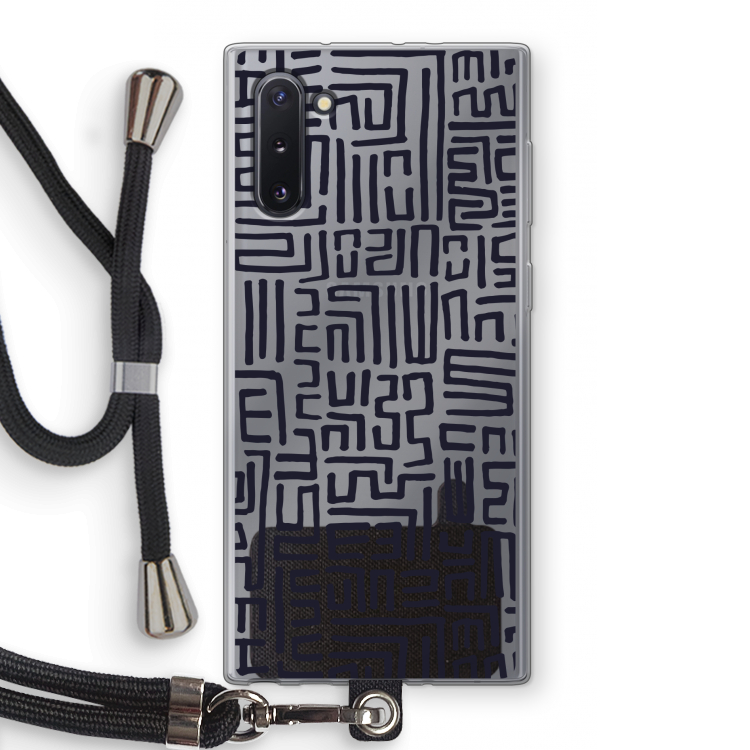 Moroccan Print: Samsung Galaxy Note 10 Transparant Hoesje met koord