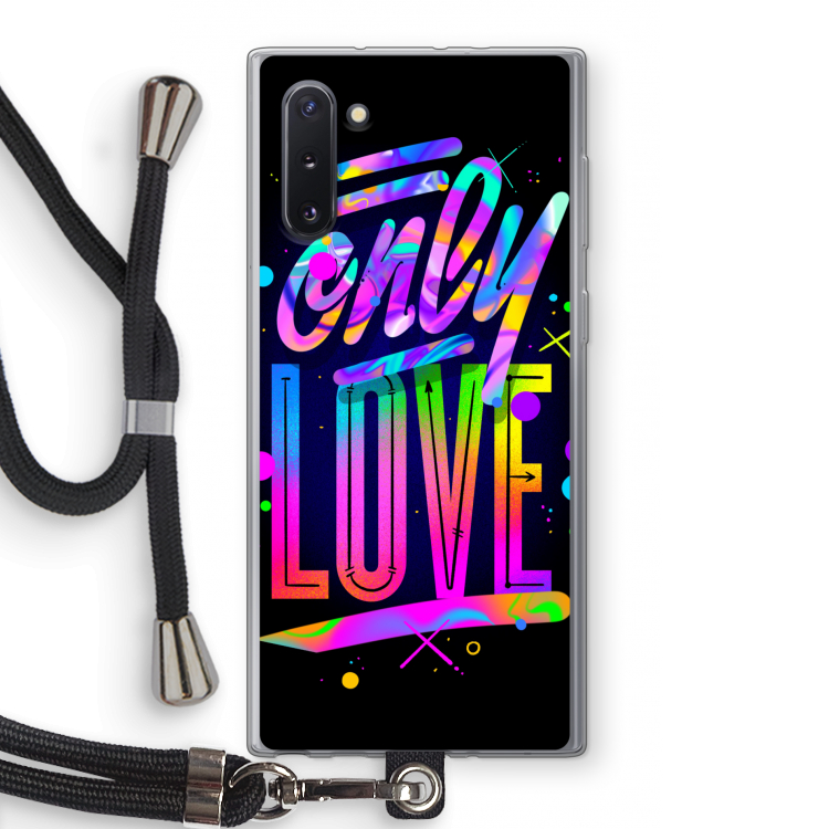 Only Love: Samsung Galaxy Note 10 Transparant Hoesje met koord