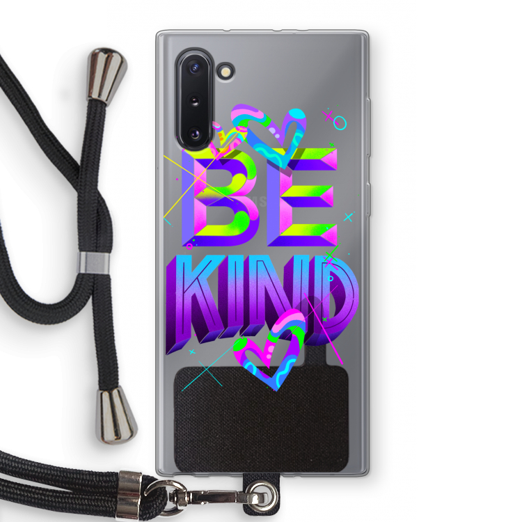 Be Kind: Samsung Galaxy Note 10 Transparant Hoesje met koord