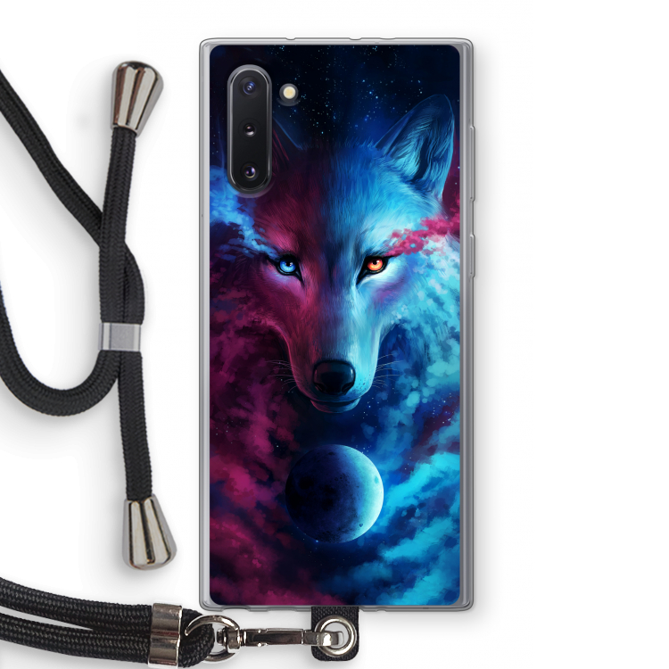 Where Light And Dark Meet: Samsung Galaxy Note 10 Transparant Hoesje met koord