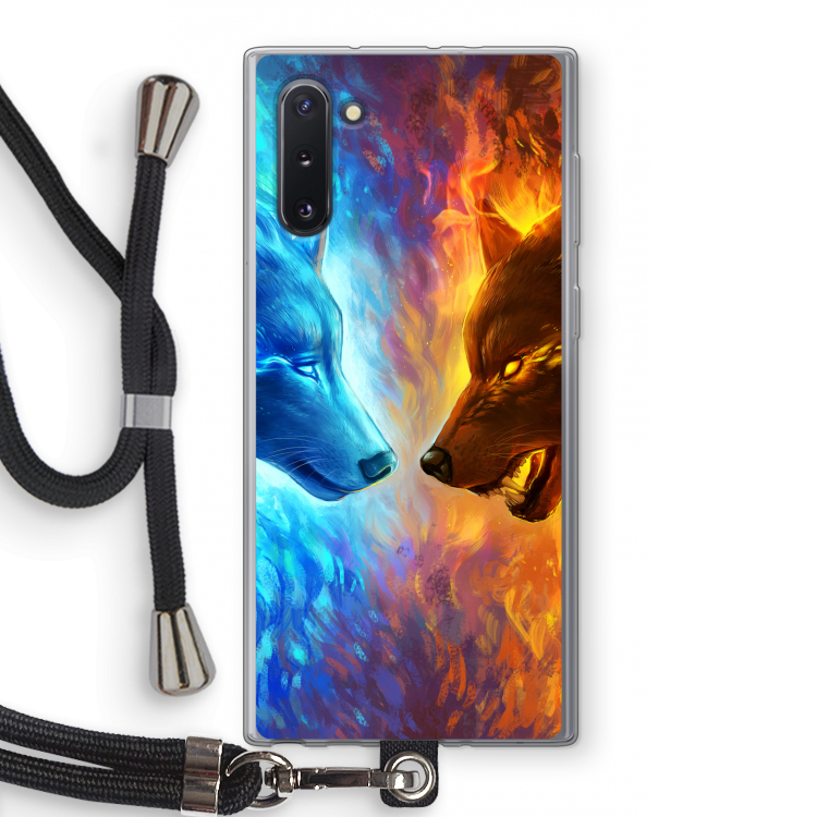 Fire & Ice: Samsung Galaxy Note 10 Transparant Hoesje met koord