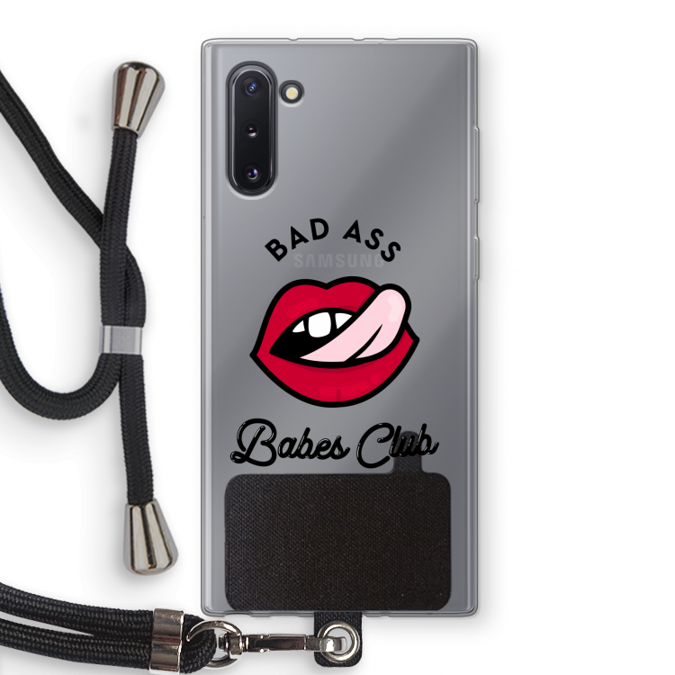 Badass Babes Club: Samsung Galaxy Note 10 Transparant Hoesje met koord