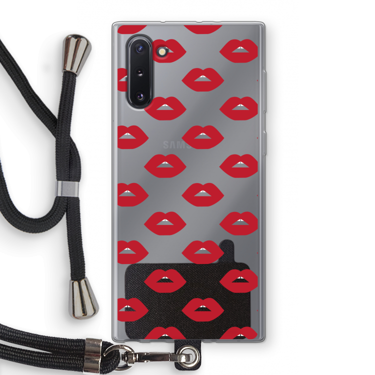 Lips: Samsung Galaxy Note 10 Transparant Hoesje met koord