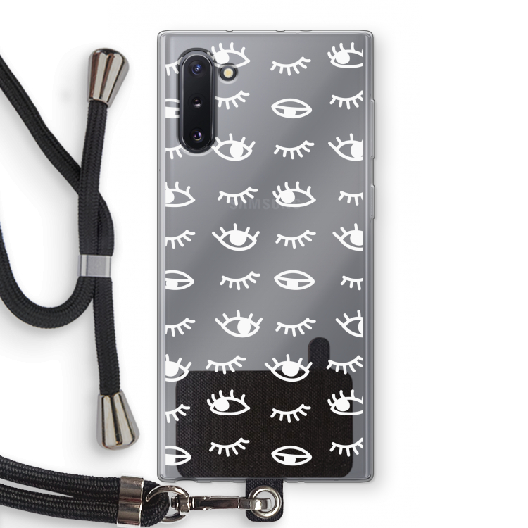 Eye pattern #3: Samsung Galaxy Note 10 Transparant Hoesje met koord