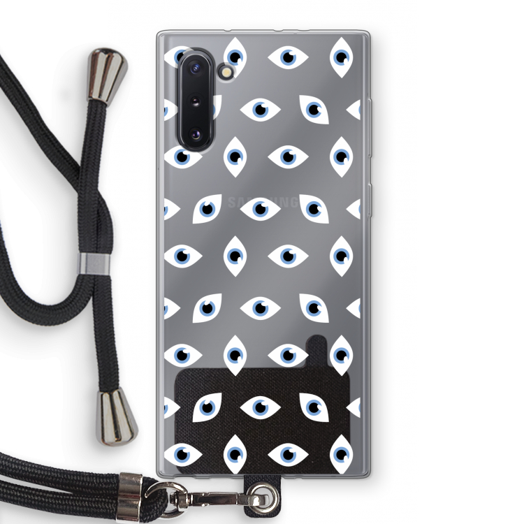 Eyes pattern: Samsung Galaxy Note 10 Transparant Hoesje met koord
