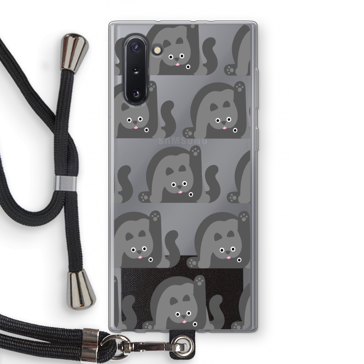 Cats: Samsung Galaxy Note 10 Transparant Hoesje met koord