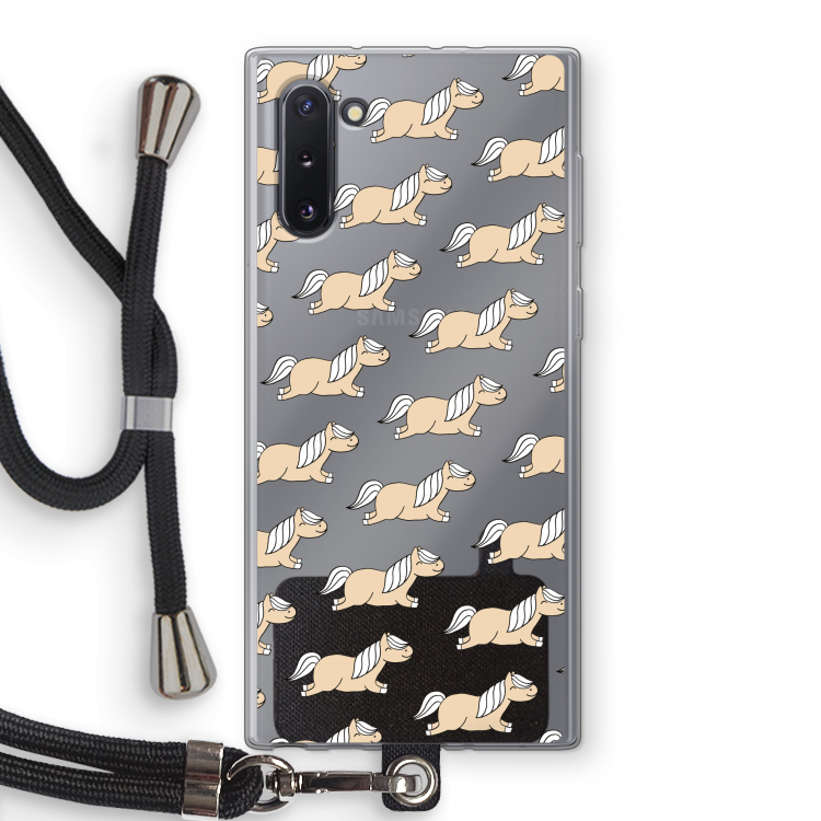 Ponys: Samsung Galaxy Note 10 Transparant Hoesje met koord