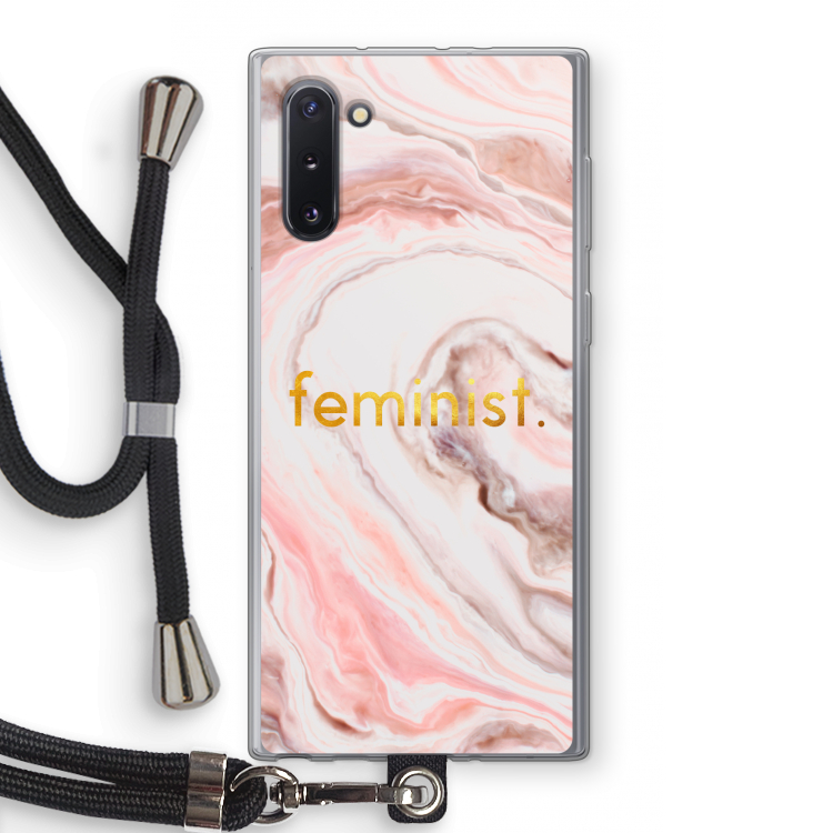 Feminist: Samsung Galaxy Note 10 Transparant Hoesje met koord
